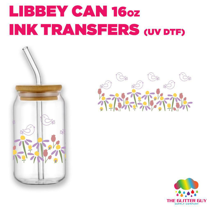 Libbey Can Wrap 16oz -  Ink Transfers | Spring