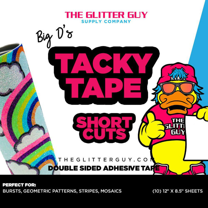 Tacky Tape - Short Cuts [(10) 12" x 8.5" Double-Sided Adhesive Sheets Sheets Per Pack]