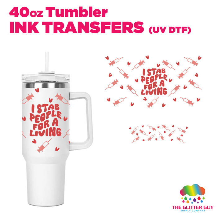 Sassy Nurse | 40oz Tumbler Wrap - Ink Transfers