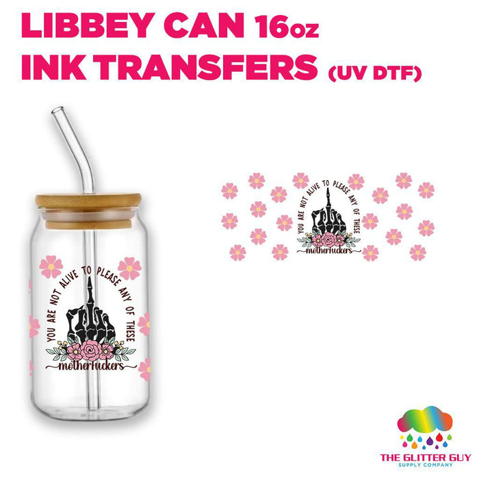 Libbey Can Wrap 16oz -  Ink Transfers | Not Alive To Please