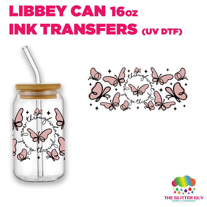 Libbey Can Wrap 16oz -  Ink Transfers | Grow Butterfly