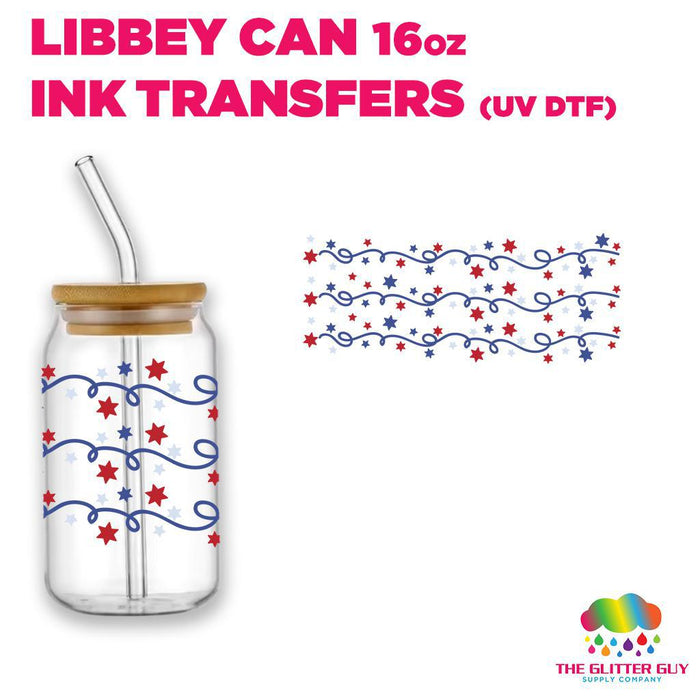 Libbey Can Wrap 16oz -  Ink Transfers | Merica Doodles