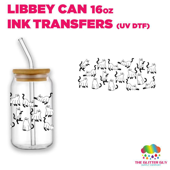 Libbey Can Wrap 16oz -  Ink Transfers | Spooky Cats