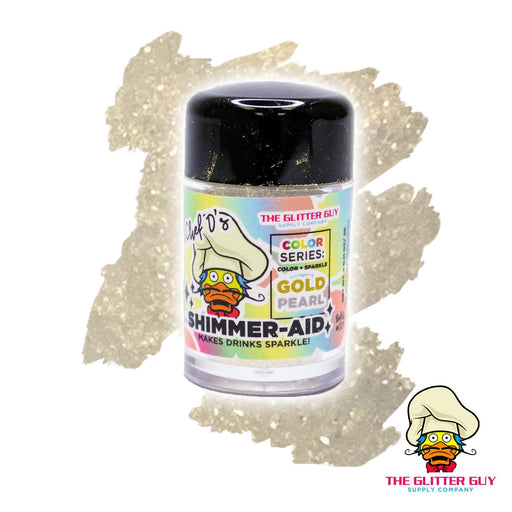 Shimmer-aid Edible Glitter Gold PEARL - The Glitter Guy