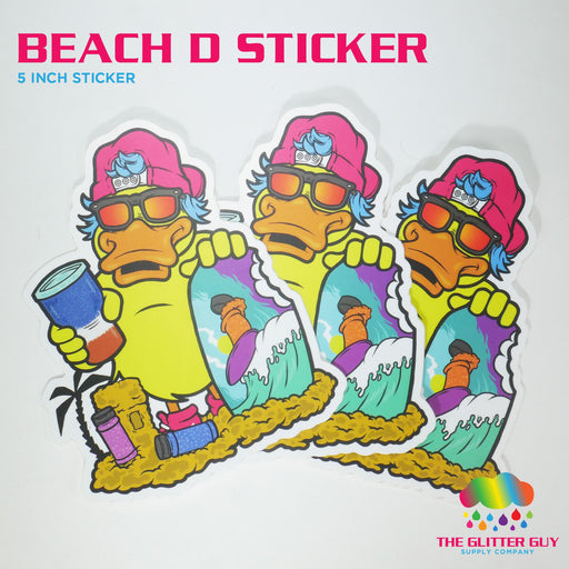 Beach D Sticker - The Glitter Guy