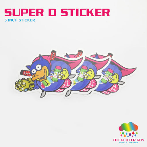 Super D Sticker - The Glitter Guy