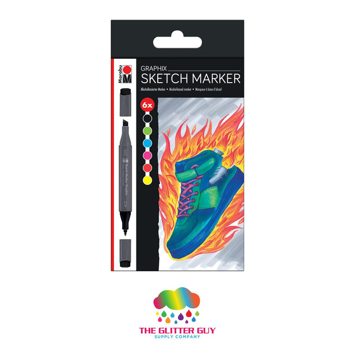 Marabu Alcohol-Based Graphix Sketch Markers - The Glitter Guy