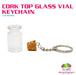 Cork Top Glass Vial Keychain - The Glitter Guy