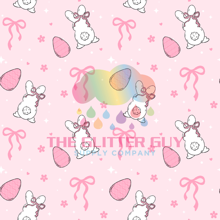 Printed Vinyl - Pink Bunnies
