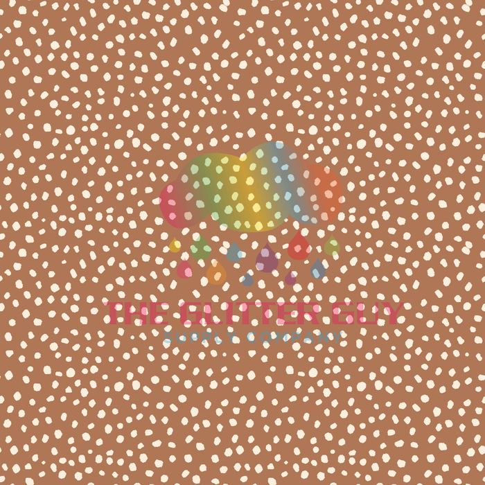 Printed Vinyl - Brown Dots