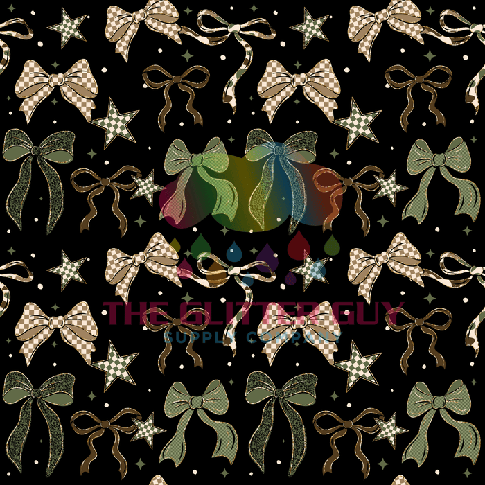 Printed Vinyl - Camo Bows