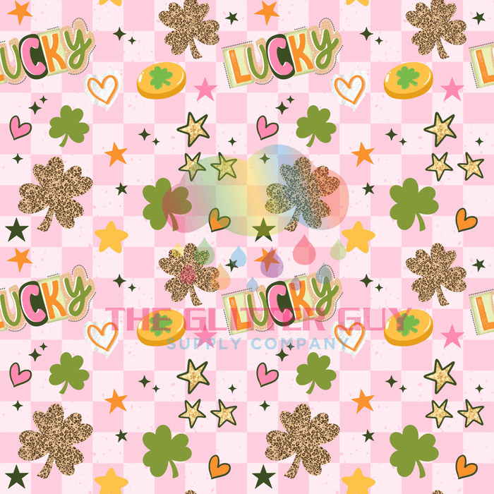 Printed Vinyl - Lucky Pink