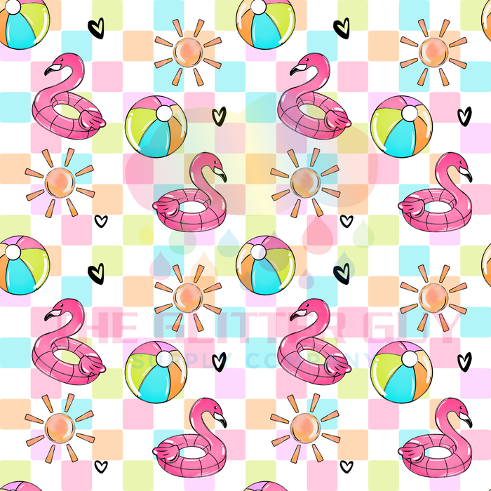 Printed Vinyl - Pool Day