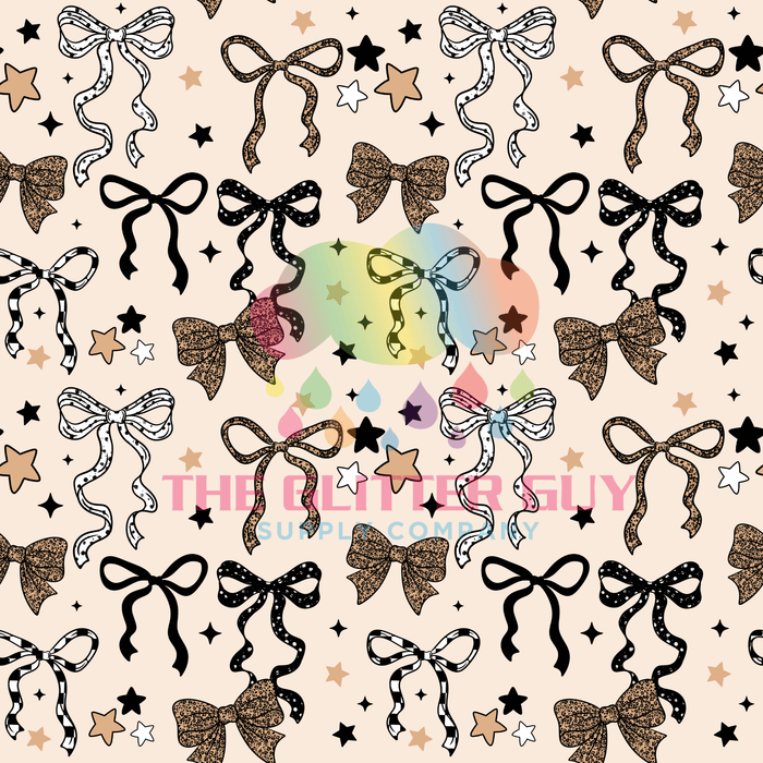 Printed Vinyl - Leopard Bows