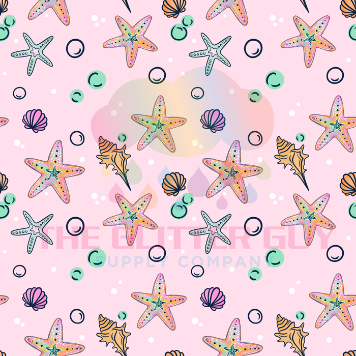 Printed Vinyl - Colorful Starfish