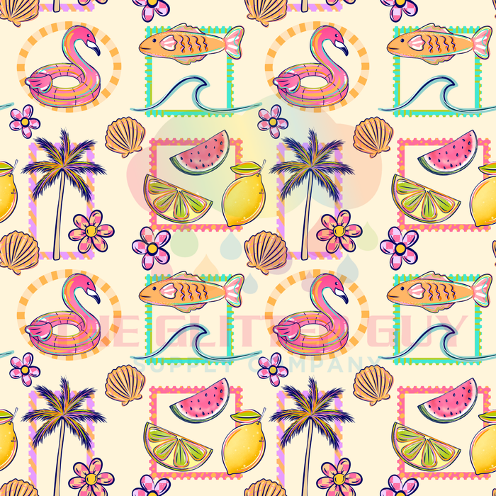 Printed Vinyl - Summer Stamp