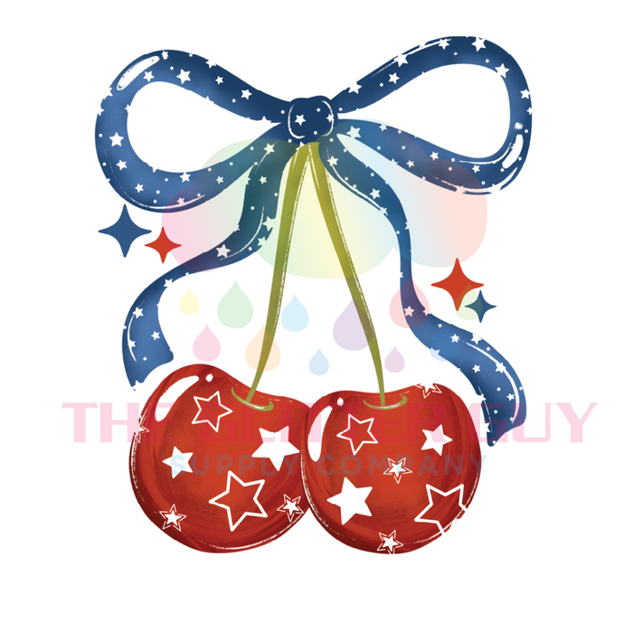 Printed Decal - Red White Cherry