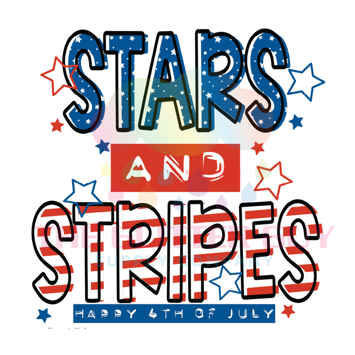 Printed Decal - Stripes & Stars
