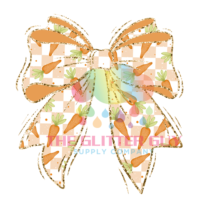 Printed Decal - Carrot Bow