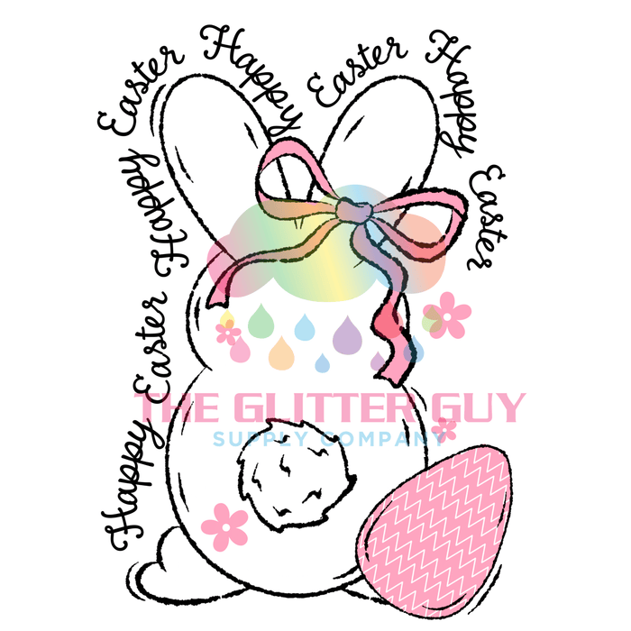 Printed Decal - Happy Easter Bunny