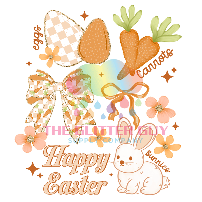 Printed Decal - Peach Easter