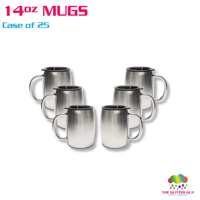 14 Oz Mugs Stainless Steel Tumblers | from The Glitter Guy