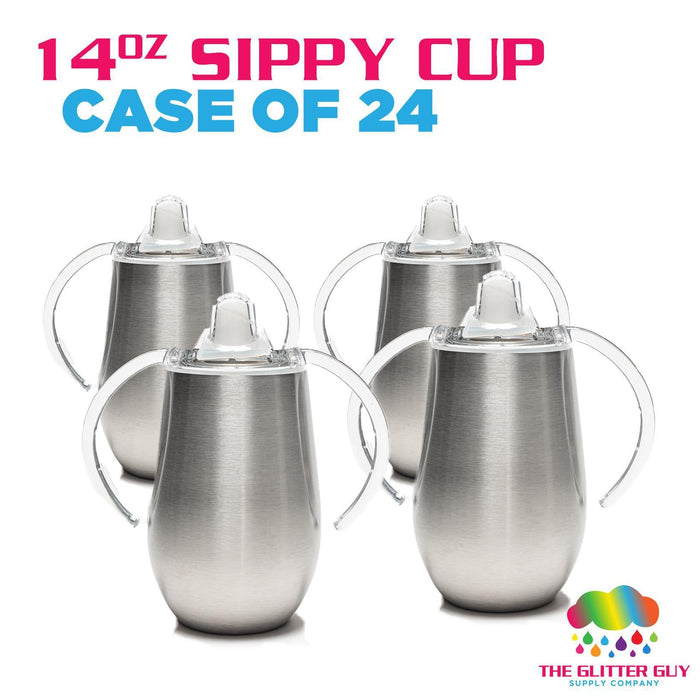 14 Oz Stainless Steel Sippy Cup Tumbler | Tumbler from The Glitter Guy