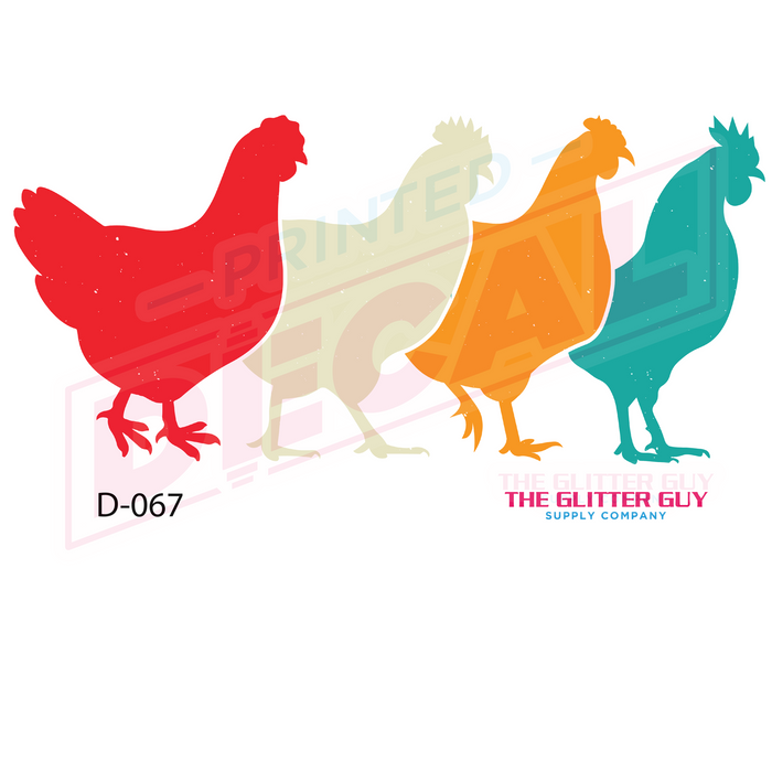 Printed Decal - Chicken Line