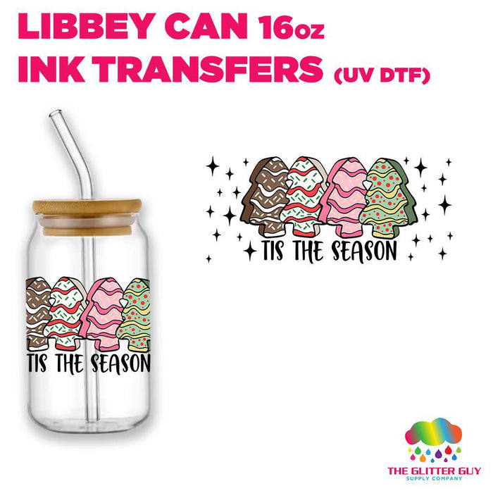 Libbey Can Wrap 16oz - Ink Transfers | Tis The Season