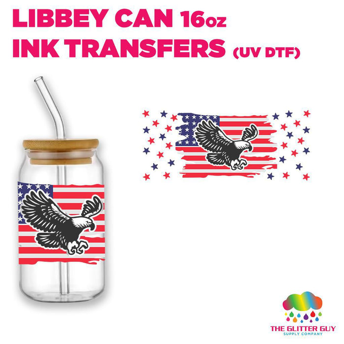 Libbey Can Wrap 16oz - Ink Transfers | Flag & Eagle