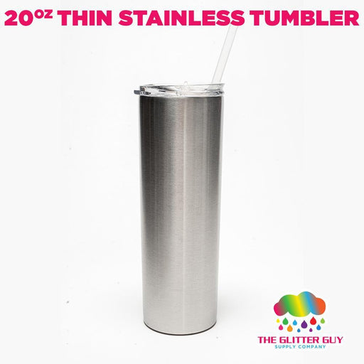 20 Oz Thin Stainless Steel Tumbler 6 Pack | from The Glitter Guy