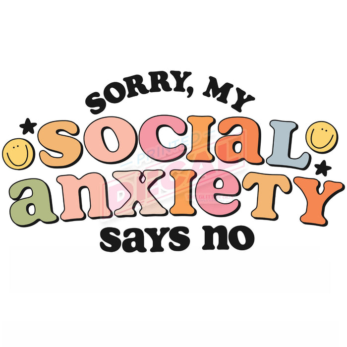 Printed Decal - Social Anxiety