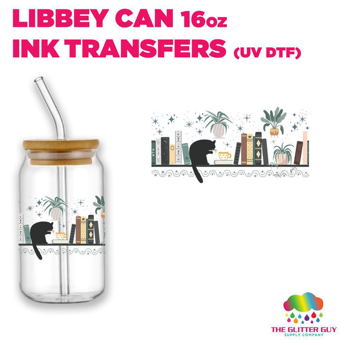 Libbey Can Wrap 16oz - Ink Transfers | Boho Book Shelf