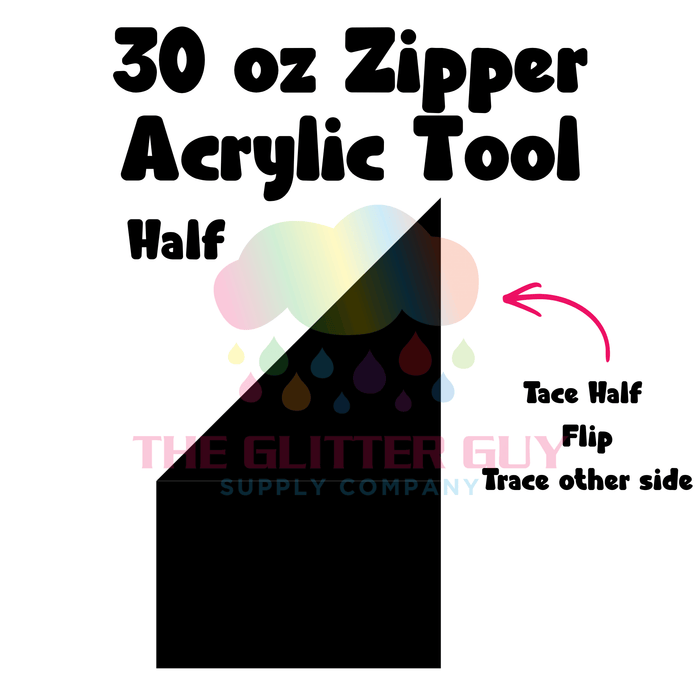 Zipper 30oz - Vinyl Cutting Template Tool