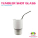 3oz Stainless Steel Sublimatable Shot Glass w/ Straw | Accessory from The Glitter Guy