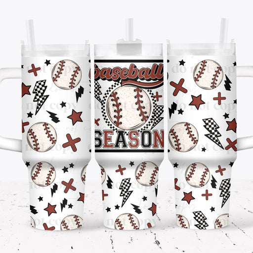 40 oz Tumbler Wrap - UVDTF Ink Transfers - Baseball Season | UVDTF from The Glitter Guy