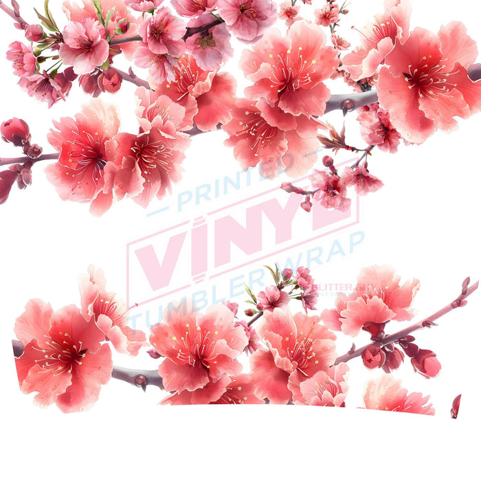 40 oz Tumbler Wrap - UVDTF Ink Transfers - Big Blossom | UVDTF from The Glitter Guy