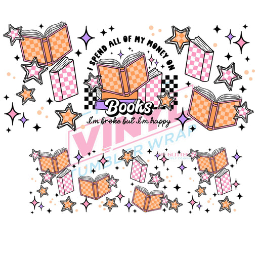 40 oz Tumbler Wrap - UVDTF Ink Transfers - Books | UVDTF from The Glitter Guy