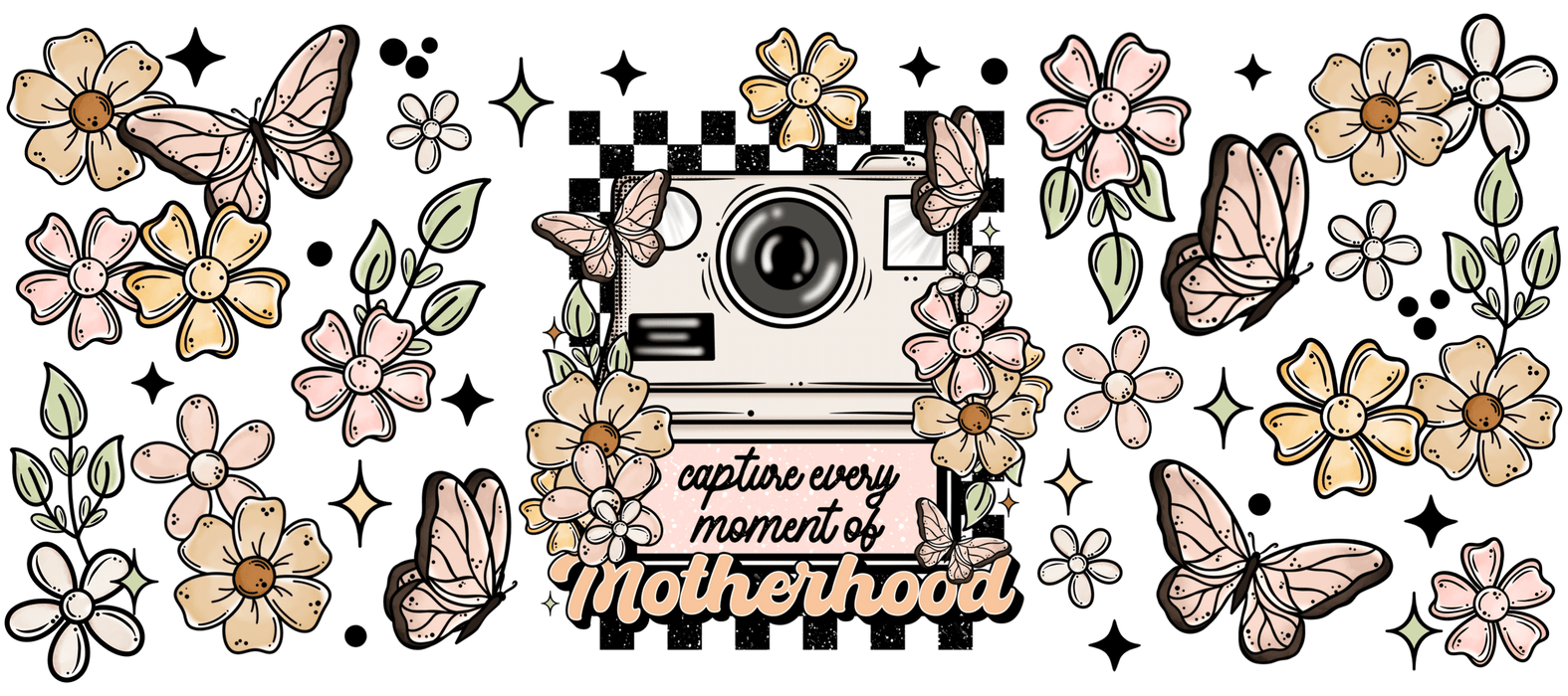 40 oz Tumbler Wrap - UVDTF Ink Transfers - Capture Every Moment Motherhood | UVDTF from The Glitter Guy