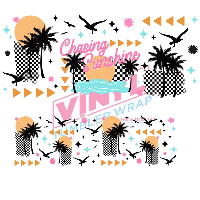 40 oz Tumbler Wrap - UVDTF Ink Transfers - Chasing Sunshine | UVDTF from The Glitter Guy