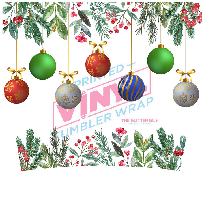 40 oz Tumbler Wrap - UVDTF Ink Transfers - Christmas Balls | UVDTF from The Glitter Guy