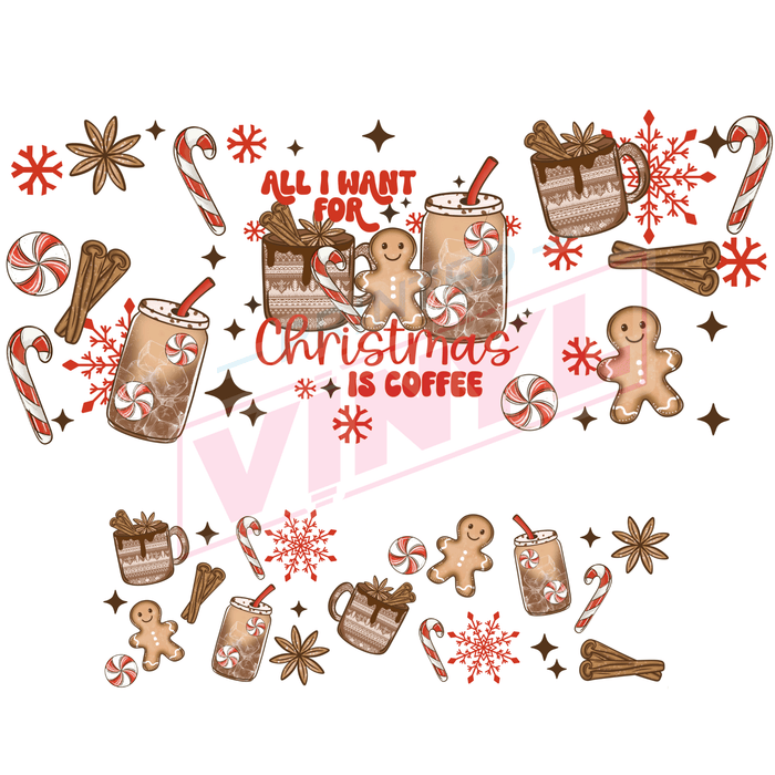 40 oz Tumbler Wrap - UVDTF Ink Transfers - Christmas Coffee | UVDTF from The Glitter Guy