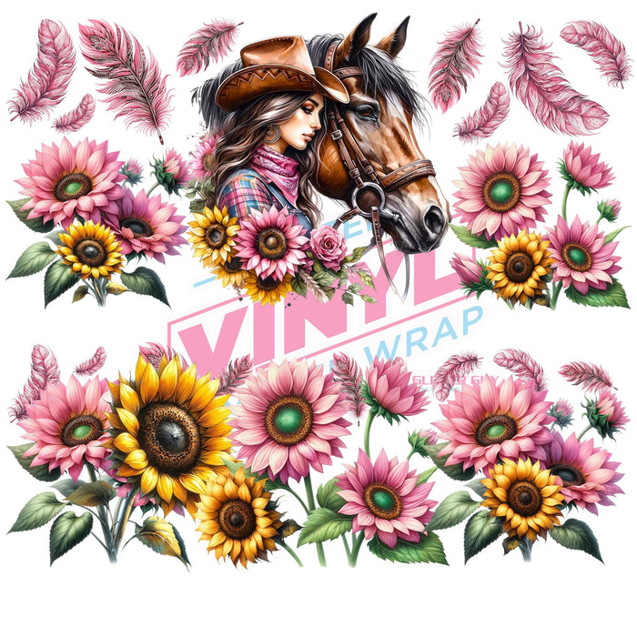 40 oz Tumbler Wrap - UVDTF Ink Transfers - Cowgirl | UVDTF from The Glitter Guy