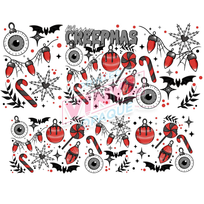 40 oz Tumbler Wrap - UVDTF Ink Transfers - Creepmas | UVDTF from The Glitter Guy