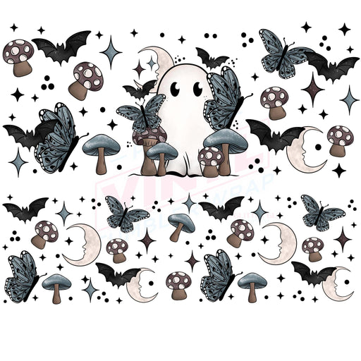 40 oz Tumbler Wrap - UVDTF Ink Transfers - Dark Cottagecore Ghostie | UVDTF from The Glitter Guy