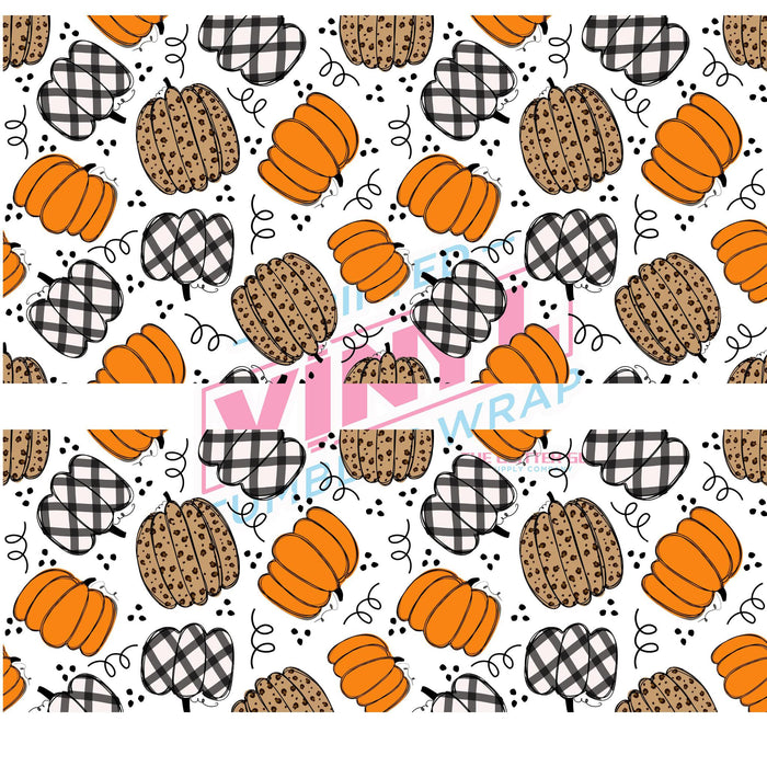 40 oz Tumbler Wrap - UVDTF Ink Transfers - Designer Pumpkins | UVDTF from The Glitter Guy