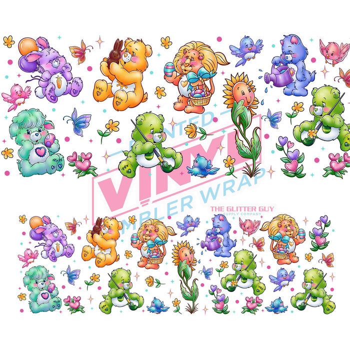 40 oz Tumbler Wrap - UVDTF Ink Transfers - Easter Bears | UVDTF from The Glitter Guy