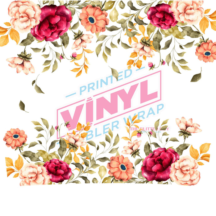 40 oz Tumbler Wrap - UVDTF Ink Transfers - Flower Bunches | UVDTF from The Glitter Guy