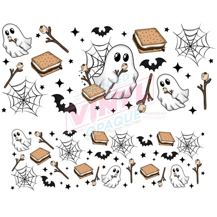 40 oz Tumbler Wrap - UVDTF Ink Transfers - Ghostly Smores | UVDTF from The Glitter Guy