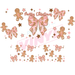 40 oz Tumbler Wrap - UVDTF Ink Transfers - Gingerbread Bows | UVDTF from The Glitter Guy